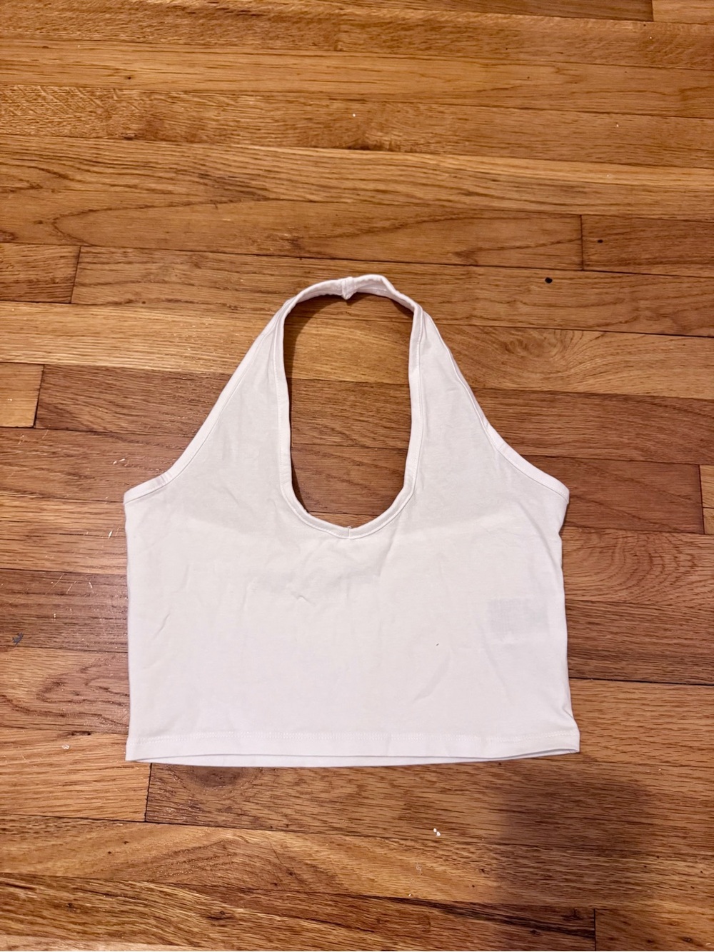 Cotton On white Halter Crop Tank Top - Women's Casual Summer Top S